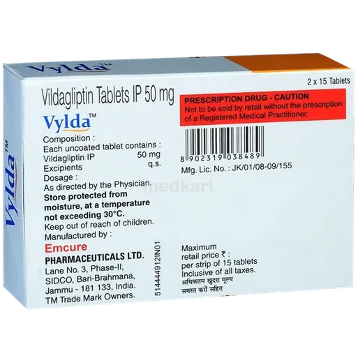 vylda 50mg tablet 15's